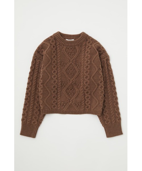 MOUSSY(マウジー)の「BACK OPEN セーター(ニット/セーター・レディース・ダークブラウン/パープル/ライトベージュ/アイボリー・FREE)」の3枚目の写真