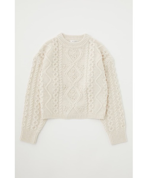 MOUSSY(マウジー)の「BACK OPEN セーター(ニット/セーター・レディース・ダークブラウン/パープル/ライトベージュ/アイボリー・FREE)」の2枚目の写真