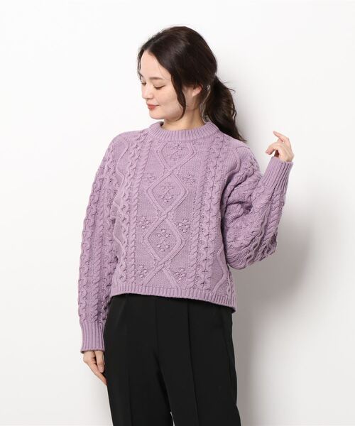 MOUSSY(マウジー)の「BACK OPEN セーター(ニット/セーター・レディース・ダークブラウン/パープル/ライトベージュ/アイボリー・FREE)」の14枚目の写真
