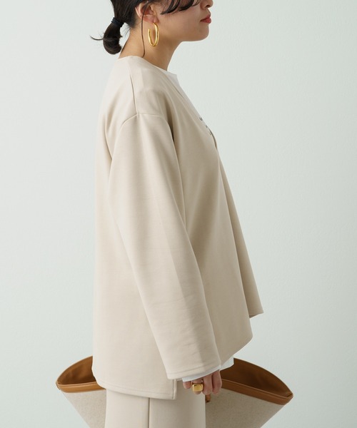 2way深Vカットソー　コラージュ　ラウンジドレス ショップレビュー ランキング 2WAYロゴプルオーバー LOUNGEDRESS