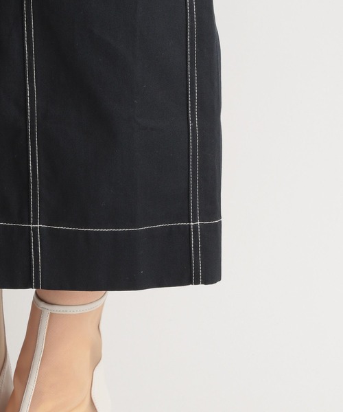 Andemiu（アンデミュウ）の「ステッチワークペンシルスカート270582（デニムスカート・レディース・ホワイト/ベージュ/ネイビー・FREE）」の6枚目の写真