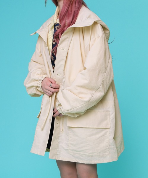 PairPair（ペアペア）の「マウンテンパーカー(ユニセックス)（ミリタリージャケット・レディース・アイボリー/ライトカーキ・FREE）」の3枚目の写真