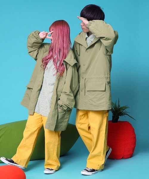 PairPair（ペアペア）の「マウンテンパーカー(ユニセックス)（ミリタリージャケット・レディース・アイボリー/ライトカーキ・FREE）」の18枚目の写真