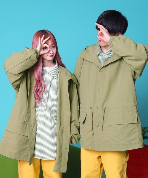 PairPair（ペアペア）の「マウンテンパーカー(ユニセックス)（ミリタリージャケット・レディース・アイボリー/ライトカーキ・FREE）」の19枚目の写真