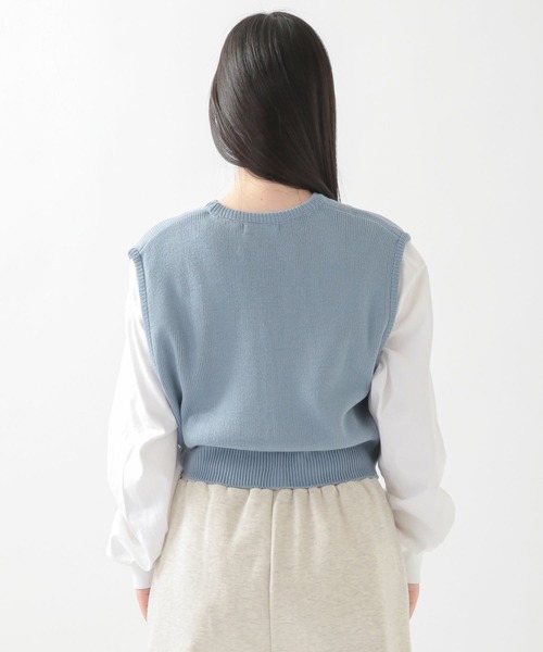 ALAND(エーランド)の「3.3Field Trip/BUTTON UP VEST 2273859(ベスト・レディース・ライトブルー/ネイビー・FREE)」の16枚目の写真