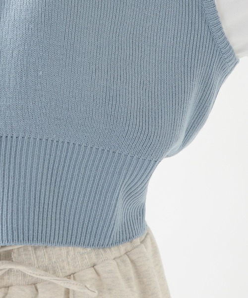 ALAND(エーランド)の「3.3Field Trip/BUTTON UP VEST 2273859(ベスト・レディース・ライトブルー/ネイビー・FREE)」の19枚目の写真