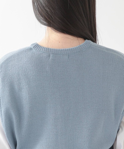 ALAND(エーランド)の「3.3Field Trip/BUTTON UP VEST 2273859(ベスト・レディース・ライトブルー/ネイビー・FREE)」の20枚目の写真