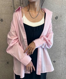 byYOUANCE | カラーストライプBIGシャツ(シャツ/ブラウス)