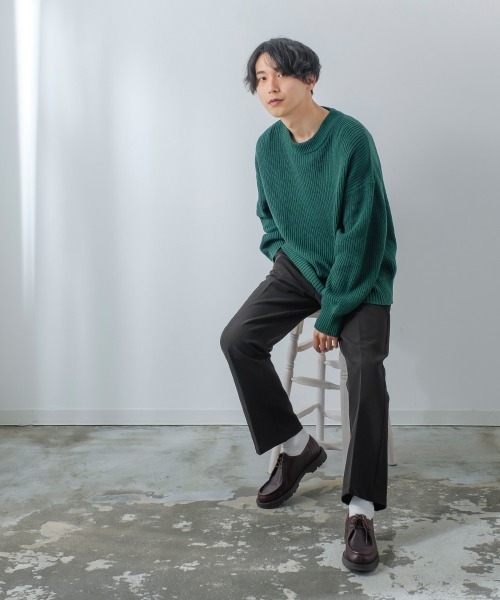 improves(インプローブス)の「【improves】ナチュラルストレッチ フレア カラーパンツ セットアップ対応(スラックス・メンズ・ブラック/ブラウン/グリーン/クリーム・MEDIUM/LARGE)」の9枚目の写真