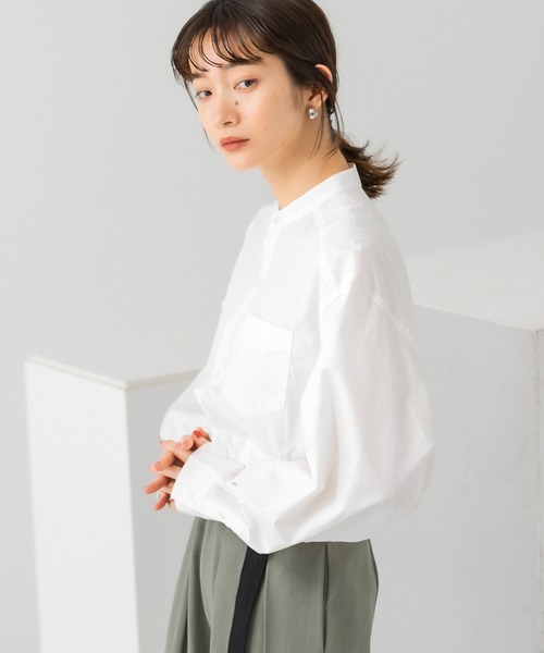KBF（ケイビーエフ）の「スタンドカラーセパレートシャツ（シャツ/ブラウス・レディース・ホワイト/チャコールグレー/ライトブルー・ONE）」の6枚目の写真