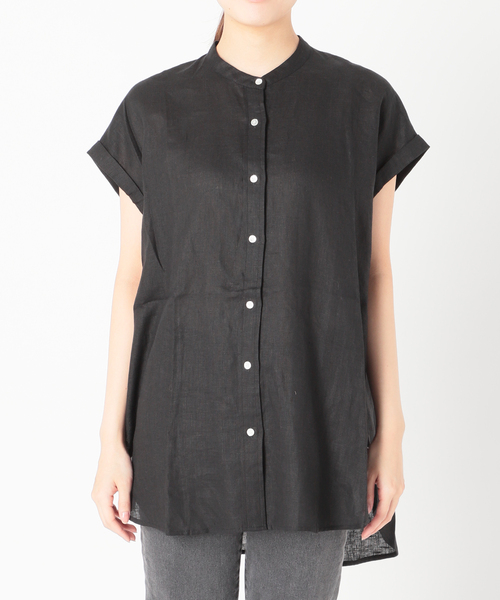 JOURNAL STANDARD relume（ジャーナルスタンダード　レリューム）の「《追加》LINASリネンバンドカラーフレンチ（シャツ/ブラウス・レディース・ホワイト/ブラック/ブラック系その他/グリーン系その他・FREE）」の21枚目の写真