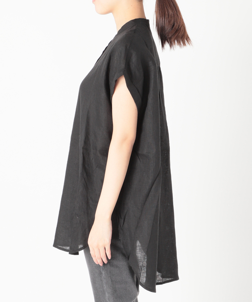 JOURNAL STANDARD relume（ジャーナルスタンダード　レリューム）の「《追加》LINASリネンバンドカラーフレンチ（シャツ/ブラウス・レディース・ホワイト/ブラック/ブラック系その他/グリーン系その他・FREE）」の20枚目の写真