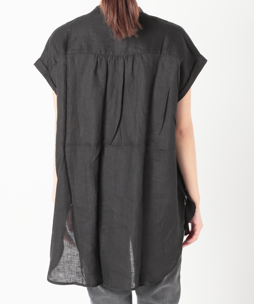 JOURNAL STANDARD relume（ジャーナルスタンダード　レリューム）の「《追加》LINASリネンバンドカラーフレンチ（シャツ/ブラウス・レディース・ホワイト/ブラック/ブラック系その他/グリーン系その他・FREE）」の19枚目の写真