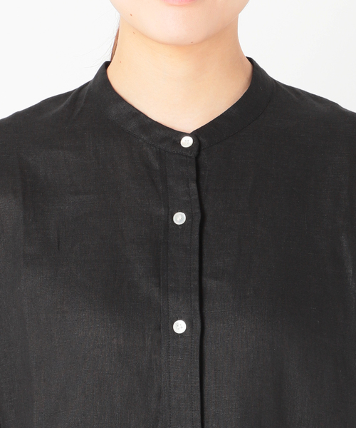 JOURNAL STANDARD relume（ジャーナルスタンダード　レリューム）の「《追加》LINASリネンバンドカラーフレンチ（シャツ/ブラウス・レディース・ホワイト/ブラック/ブラック系その他/グリーン系その他・FREE）」の18枚目の写真