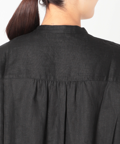 JOURNAL STANDARD relume（ジャーナルスタンダード　レリューム）の「《追加》LINASリネンバンドカラーフレンチ（シャツ/ブラウス・レディース・ホワイト/ブラック/ブラック系その他/グリーン系その他・FREE）」の17枚目の写真