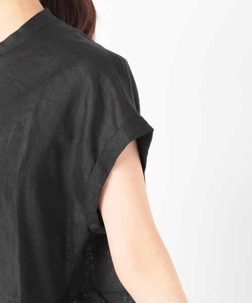 JOURNAL STANDARD relume（ジャーナルスタンダード　レリューム）の「《追加》LINASリネンバンドカラーフレンチ（シャツ/ブラウス・レディース・ホワイト/ブラック/ブラック系その他/グリーン系その他・FREE）」の16枚目の写真