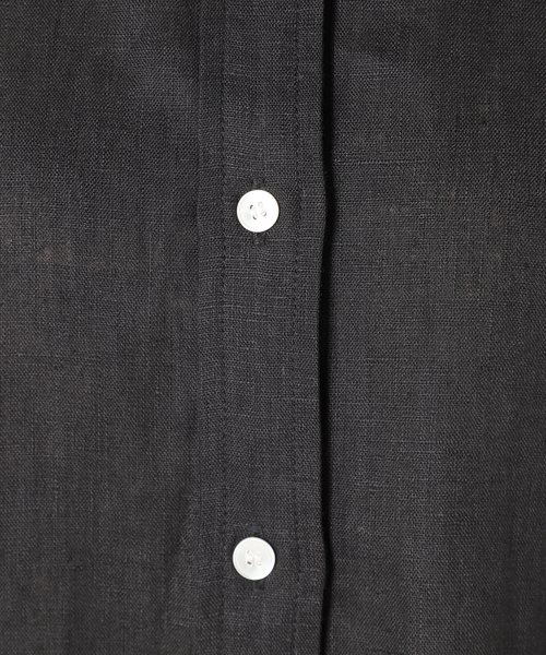 JOURNAL STANDARD relume（ジャーナルスタンダード　レリューム）の「《追加》LINASリネンバンドカラーフレンチ（シャツ/ブラウス・レディース・ホワイト/ブラック/ブラック系その他/グリーン系その他・FREE）」の14枚目の写真