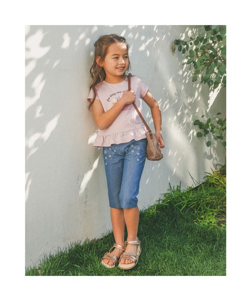 BeBe（ベベ）の「BeBe/グリッターフラワーモチーフメタリックサンダル(15~21cm)（サンダル・キッズ・ベージュ/グレー・18/17/15 /21/16/20/19）」の13枚目の写真