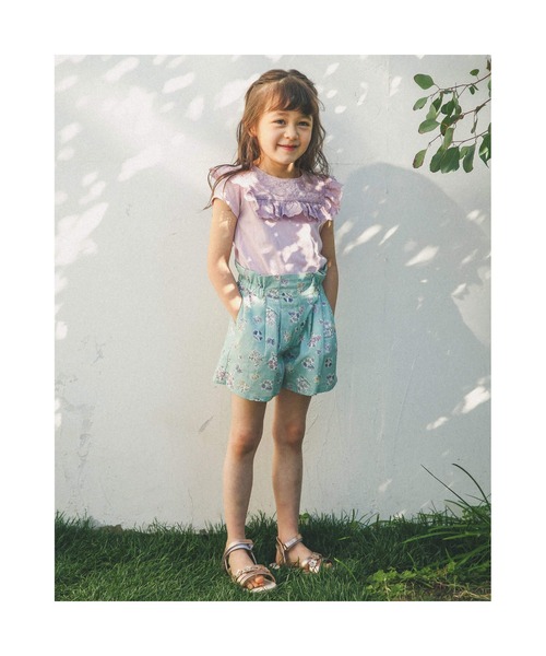 BeBe（ベベ）の「BeBe/グリッターフラワーモチーフメタリックサンダル(15~21cm)（サンダル・キッズ・ベージュ/グレー・18/17/15 /21/16/20/19）」の12枚目の写真