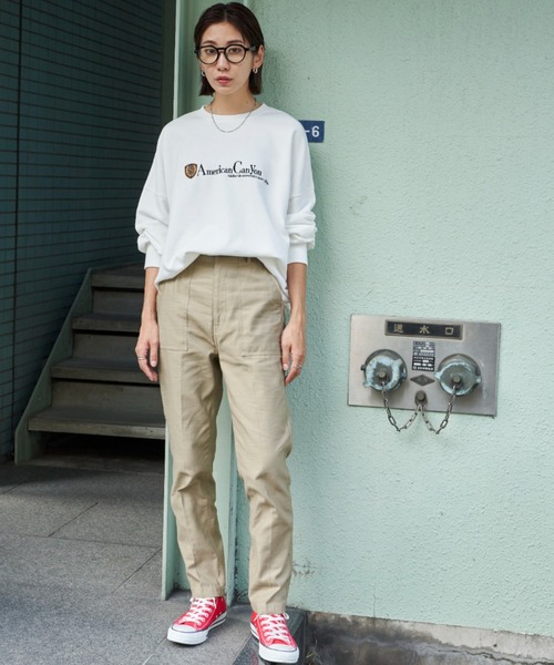 Auntie Rosa Holiday（アンティローザホリデー）の「【骨格ナチュラル】バックサテンベイカーパンツ（その他パンツ・レディース・ネイビー/キャメル/カーキ・マルチサイズ）」の10枚目の写真