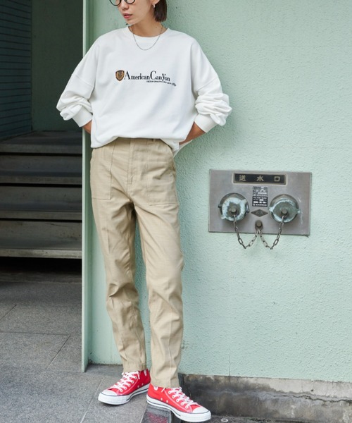 Auntie Rosa Holiday（アンティローザホリデー）の「【骨格ナチュラル】バックサテンベイカーパンツ（その他パンツ・レディース・ネイビー/キャメル/カーキ・マルチサイズ）」の11枚目の写真