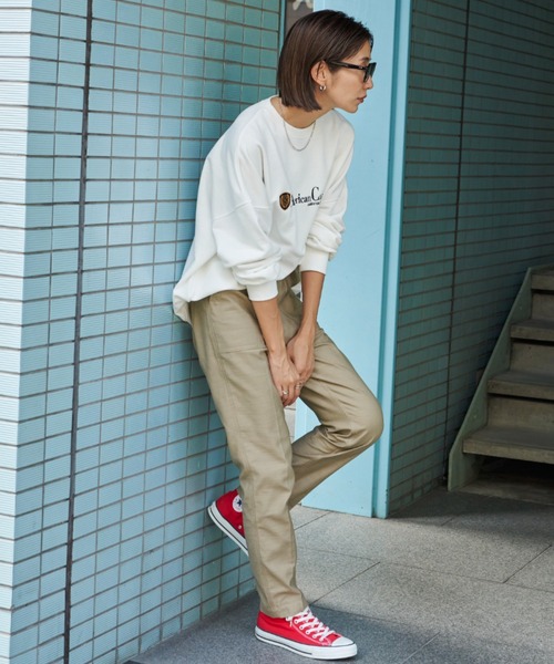 Auntie Rosa Holiday（アンティローザホリデー）の「【骨格ナチュラル】バックサテンベイカーパンツ（その他パンツ・レディース・ネイビー/キャメル/カーキ・マルチサイズ）」の14枚目の写真