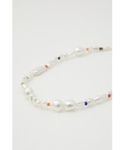 SLY（スライ）の「F/PEARL NECKLACE ネックレス（ネックレス・レディース・シルバー/マルチ・FREE）」の6枚目の写真