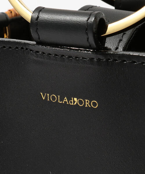 TOMORROWLAND （トゥモローランド）の「VIOLAd'ORO レザー ラタンコンビ ショルダーバッグ（ショルダーバッグ・レディース・ブラック系その他・FREE）」の6枚目の写真