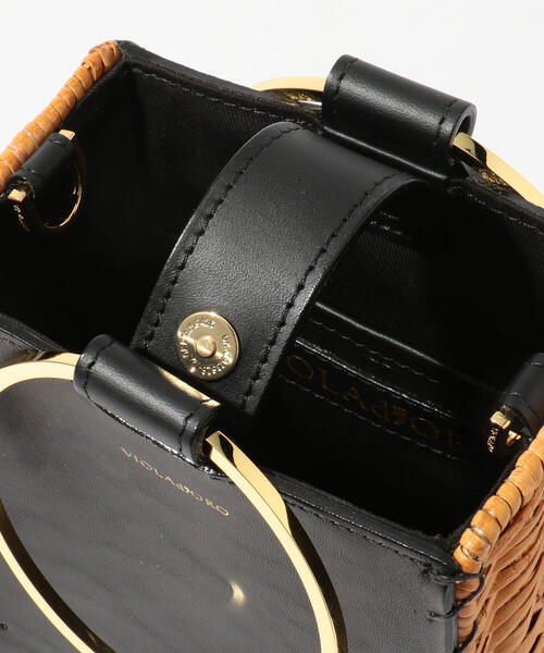 TOMORROWLAND （トゥモローランド）の「VIOLAd'ORO レザー ラタンコンビ ショルダーバッグ（ショルダーバッグ・レディース・ブラック系その他・FREE）」の9枚目の写真