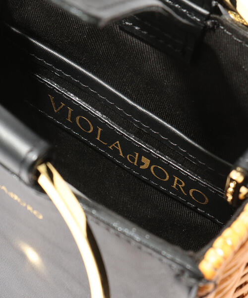TOMORROWLAND （トゥモローランド）の「VIOLAd'ORO レザー ラタンコンビ ショルダーバッグ（ショルダーバッグ・レディース・ブラック系その他・FREE）」の12枚目の写真