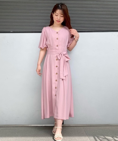 WILLSELECTION（ウィルセレクション）の「バルーンスリーブワンピース（ワンピース・レディース・ブラック/ピンク/ブルー/アイボリー・MEDIUM）」の4枚目の写真