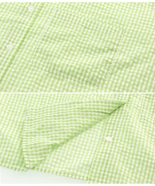 anap mimpi（アナップミンピ）の「ギンガムチェッククロップドシャツ（シャツ/ブラウス・レディース・ブラック/イエロー/グリーン・FREE）」の7枚目の写真
