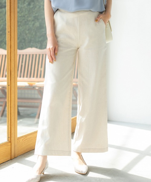 fifth(フィフス)の「リネン混ベーシックパンツ(その他パンツ・レディース・ブラック/モカ/ナチュラル・M/L)」の1枚目の写真