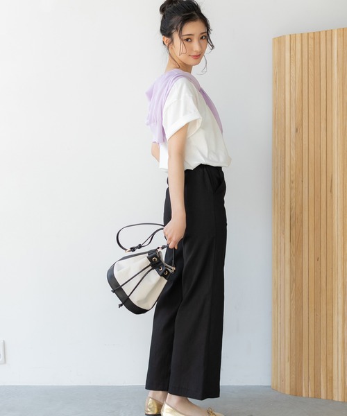 fifth(フィフス)の「リネン混ベーシックパンツ(その他パンツ・レディース・ブラック/モカ/ナチュラル・M/L)」の2枚目の写真