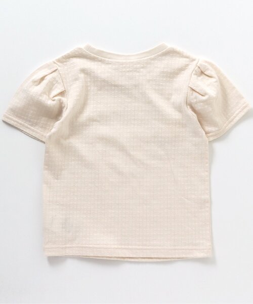 apres les cours(アプレレクール)の「フラワーモチーフTシャツ(Tシャツ/カットソー・キッズ・アイボリー/ピンク/ネイビー・90/100/110/120/80/130/140)」の7枚目の写真