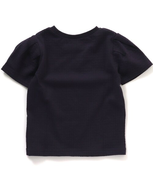 apres les cours(アプレレクール)の「フラワーモチーフTシャツ(Tシャツ/カットソー・キッズ・アイボリー/ピンク/ネイビー・90/100/110/120/80/130/140)」の8枚目の写真