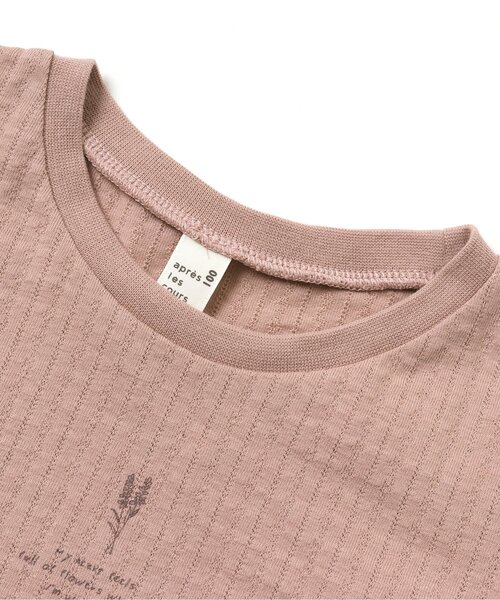 apres les cours(アプレレクール)の「フラワーモチーフTシャツ(Tシャツ/カットソー・キッズ・アイボリー/ピンク/ネイビー・90/100/110/120/80/130/140)」の10枚目の写真