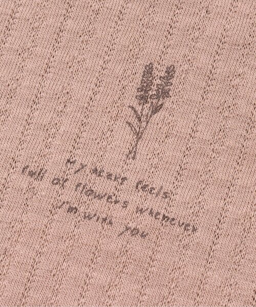 apres les cours(アプレレクール)の「フラワーモチーフTシャツ(Tシャツ/カットソー・キッズ・アイボリー/ピンク/ネイビー・90/100/110/120/80/130/140)」の11枚目の写真