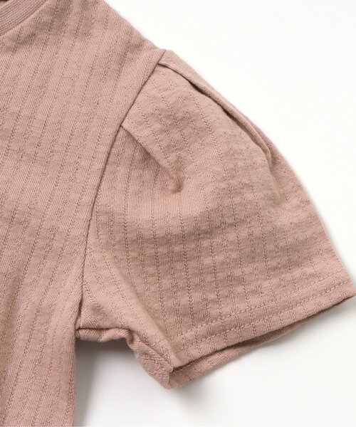 apres les cours(アプレレクール)の「フラワーモチーフTシャツ(Tシャツ/カットソー・キッズ・アイボリー/ピンク/ネイビー・90/100/110/120/80/130/140)」の12枚目の写真