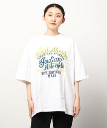 『INDIAN』刺繍+プリント　オーバーサイズTシャツ