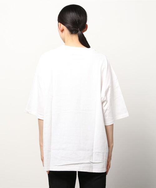 INDIAN(インディアン)の「『INDIAN』刺繍+プリント オーバーサイズTシャツ(Tシャツ/カットソー・レディース・ブラック/ホワイト/ミント・MEDIUM/LARGE)」の5枚目の写真