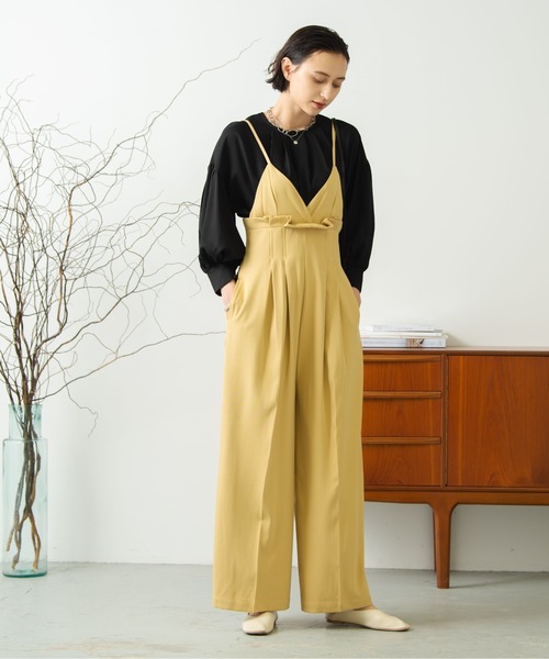 HANNE(アン)の「キャミオールインワン(サロペット/オーバーオール・レディース・ブラック/イエロー/グリーン・フリー)」の6枚目の写真