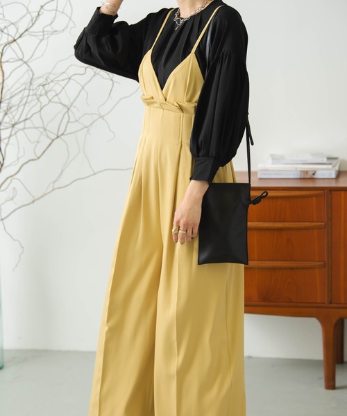 HANNE(アン)の「キャミオールインワン(サロペット/オーバーオール・レディース・ブラック/イエロー/グリーン・フリー)」の8枚目の写真