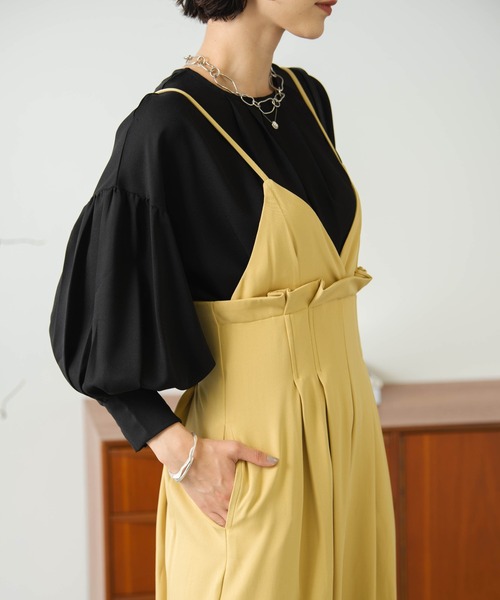 HANNE(アン)の「キャミオールインワン(サロペット/オーバーオール・レディース・ブラック/イエロー/グリーン・フリー)」の11枚目の写真