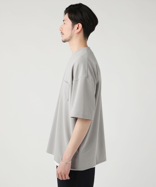 SPU（スプ）の「梨地ポケット付半袖カットソー ＆タンクトップアンサンブル（Tシャツ/カットソー・メンズ・ブラック/ベージュ/ネイビー/グレー/ブルー/グリーン系/カーキ・M/L/XL）」の9枚目の写真