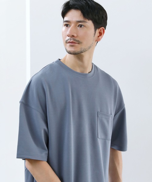SPU（スプ）の「梨地ポケット付半袖カットソー ＆タンクトップアンサンブル（Tシャツ/カットソー・メンズ・ブラック/ベージュ/ネイビー/グレー/ブルー/グリーン系/カーキ・M/L/XL）」の22枚目の写真