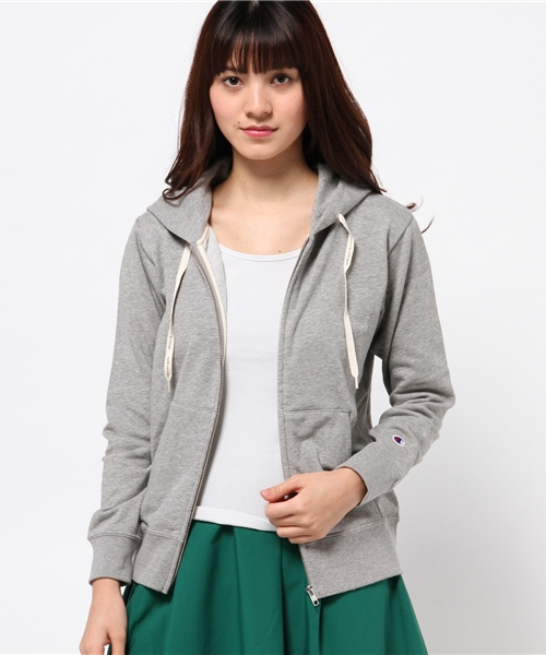 Champion（チャンピオン）の「Champion×earthパーカー（パーカー・レディース・アイボリー/杢グレー/ライトイエロー/ネイビー・MEDIUM/SMALL）」の8枚目の写真