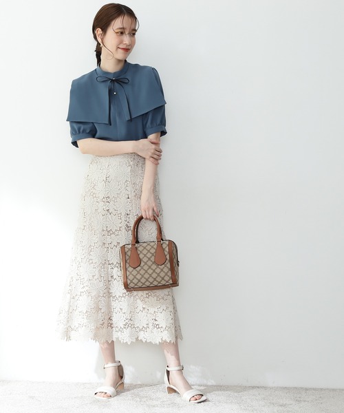 N.（N. Natural Beauty Basic）（エヌエヌナチュラルビューティーベーシック）の「モノグラムボストンショルダーバッグ（トートバッグ・レディース・ベージュ系その他/ネイビー系1・ﾌﾘ-）」の4枚目の写真