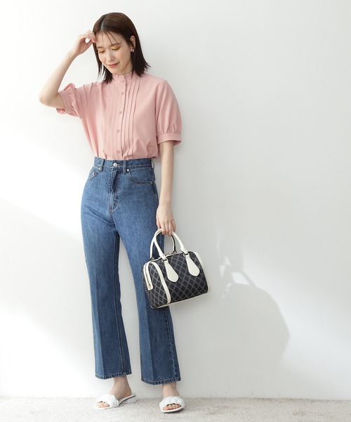 N.（N. Natural Beauty Basic）（エヌエヌナチュラルビューティーベーシック）の「モノグラムボストンショルダーバッグ（トートバッグ・レディース・ベージュ系その他/ネイビー系1・ﾌﾘ-）」の6枚目の写真