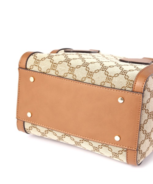 N.（N. Natural Beauty Basic）（エヌエヌナチュラルビューティーベーシック）の「モノグラムボストンショルダーバッグ（トートバッグ・レディース・ベージュ系その他/ネイビー系1・ﾌﾘ-）」の14枚目の写真